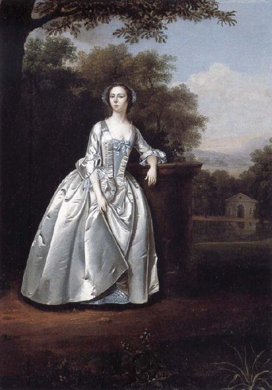 Arthur Devis Mrs Edward Travers in a landscape garden